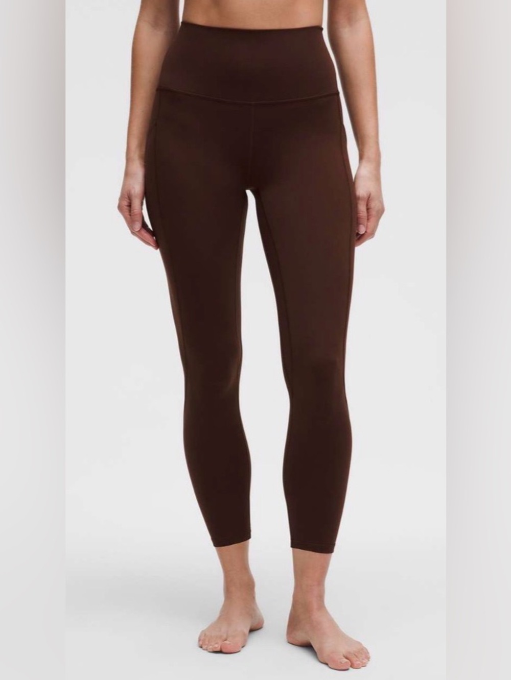 Lululemon Align High-Rise Crop Leggings with Pockets in Lava Cake Brown Size 8